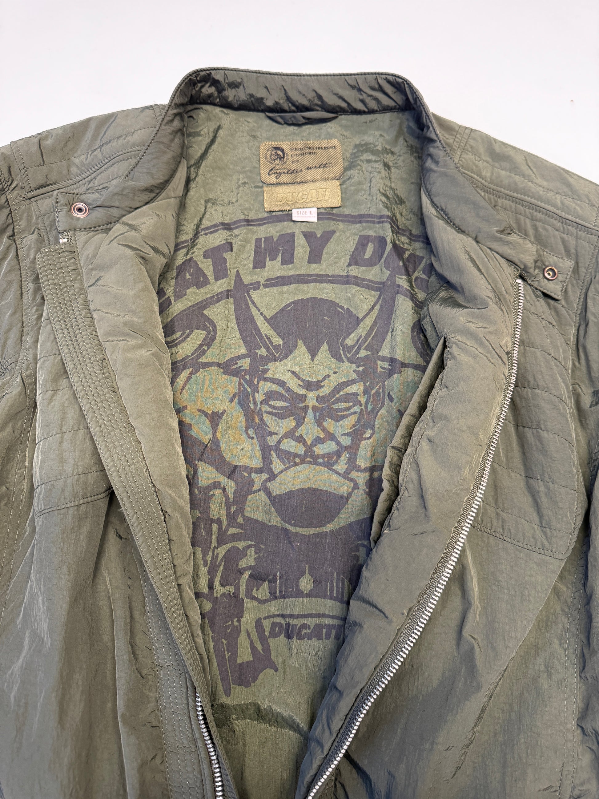 Diesel x Ducati Light Bomber Army Green Jacket