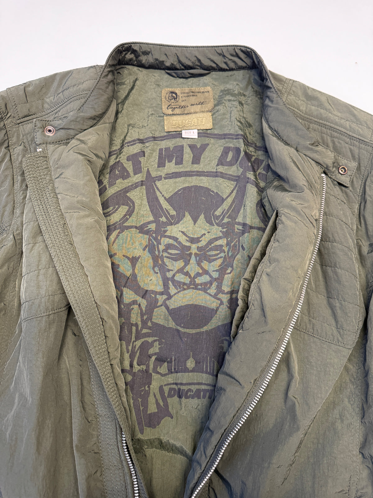 Diesel x Ducati Light Bomber Army Green Jacket