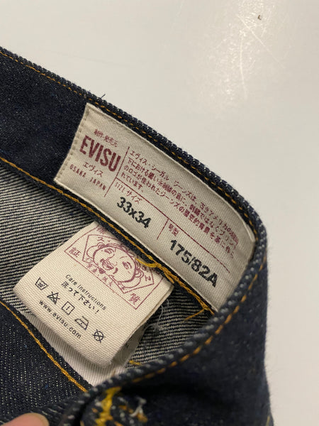 Evisu Embroidered  Tengu Ice Oni Daicock Denim Jean