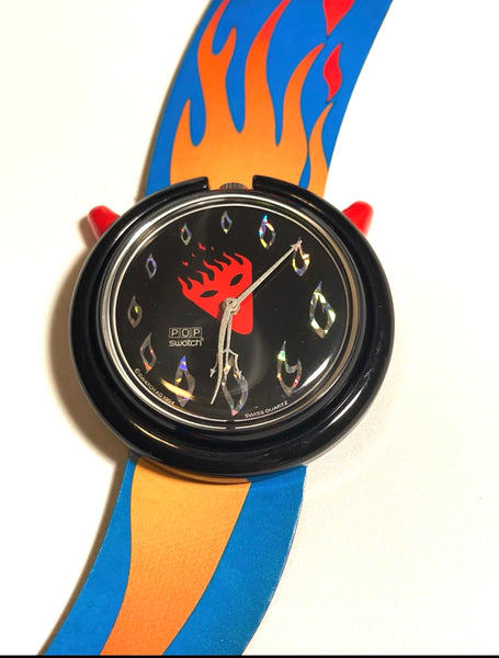 Swatch 1994 "Hot Stuff" Halloween Flame Watch