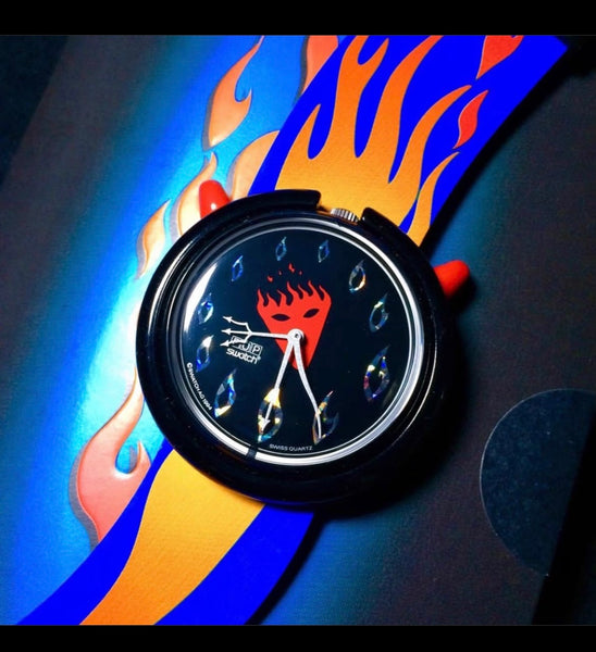 Swatch 1994 "Hot Stuff" Halloween Flame Watch