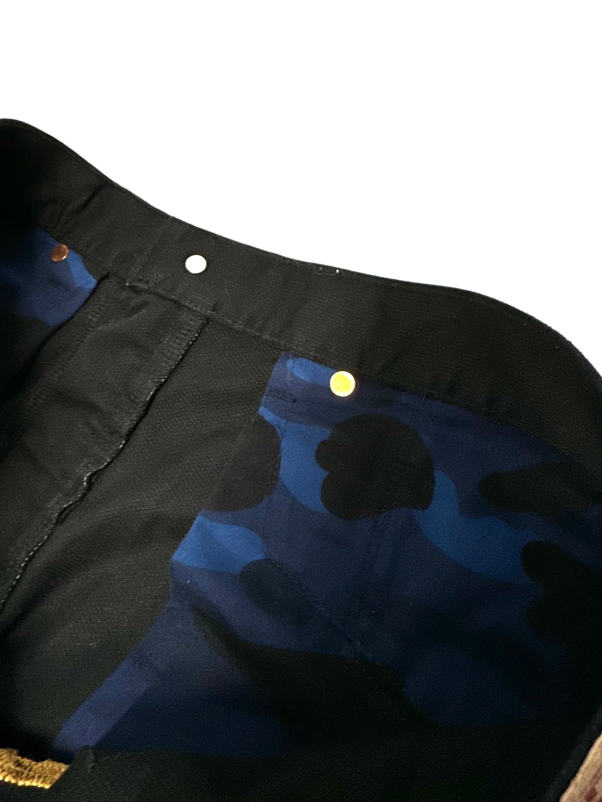 BAPE Embroidered Yellow Sta Black Pant