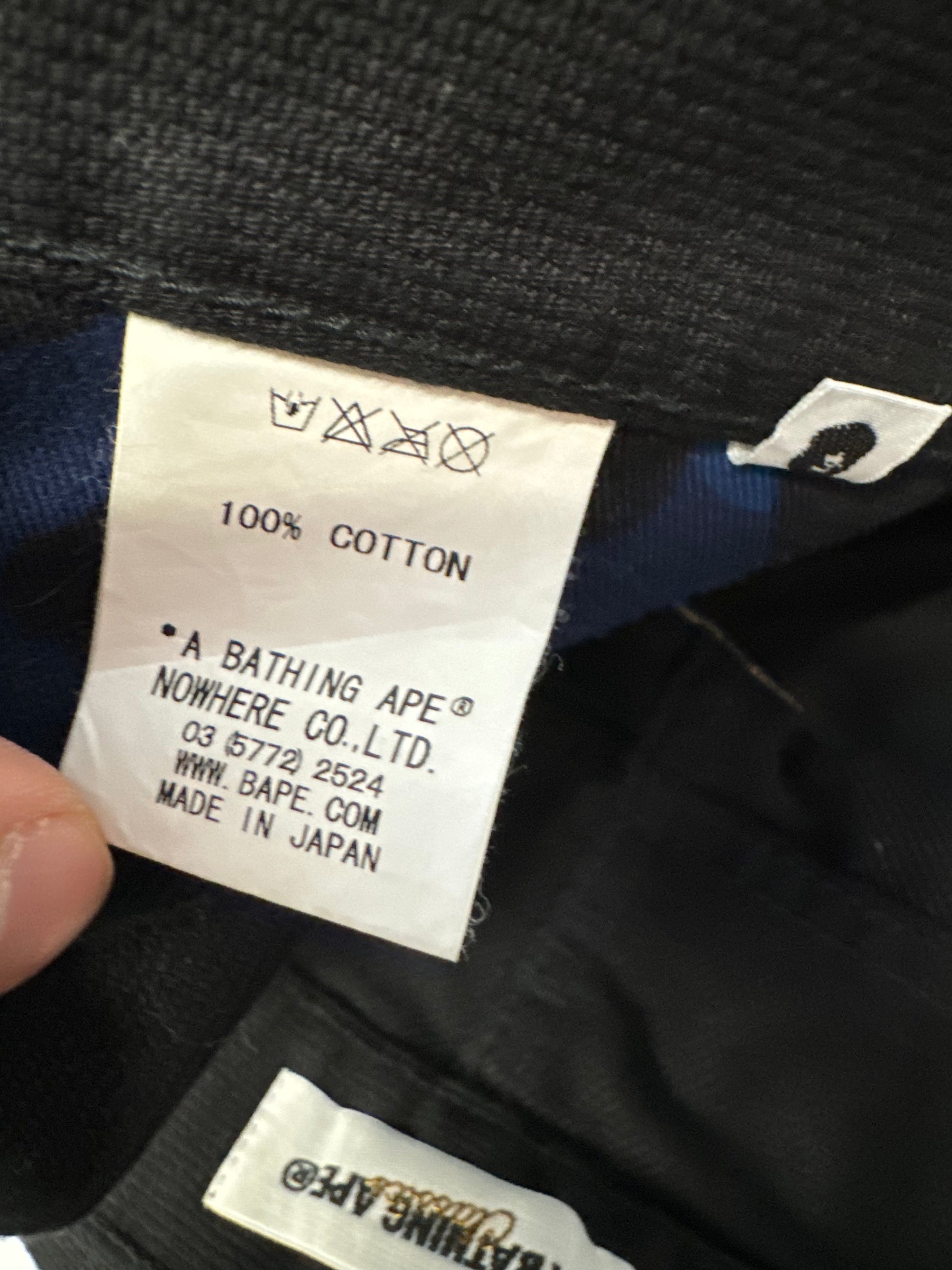 BAPE Embroidered Yellow Sta Black Pant