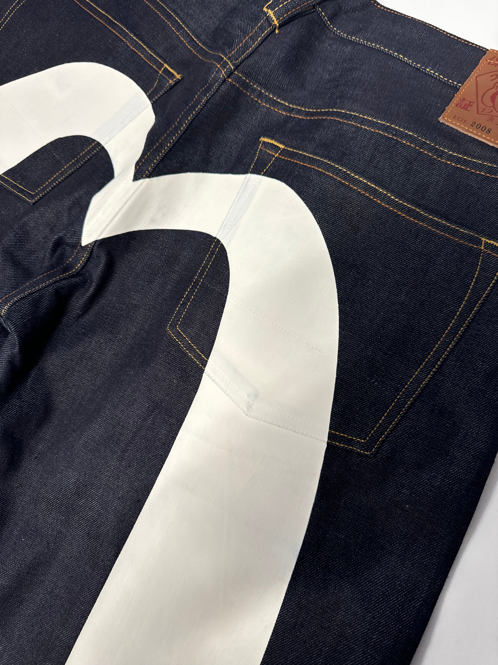 Evisu White Daicock Dragon Jeans