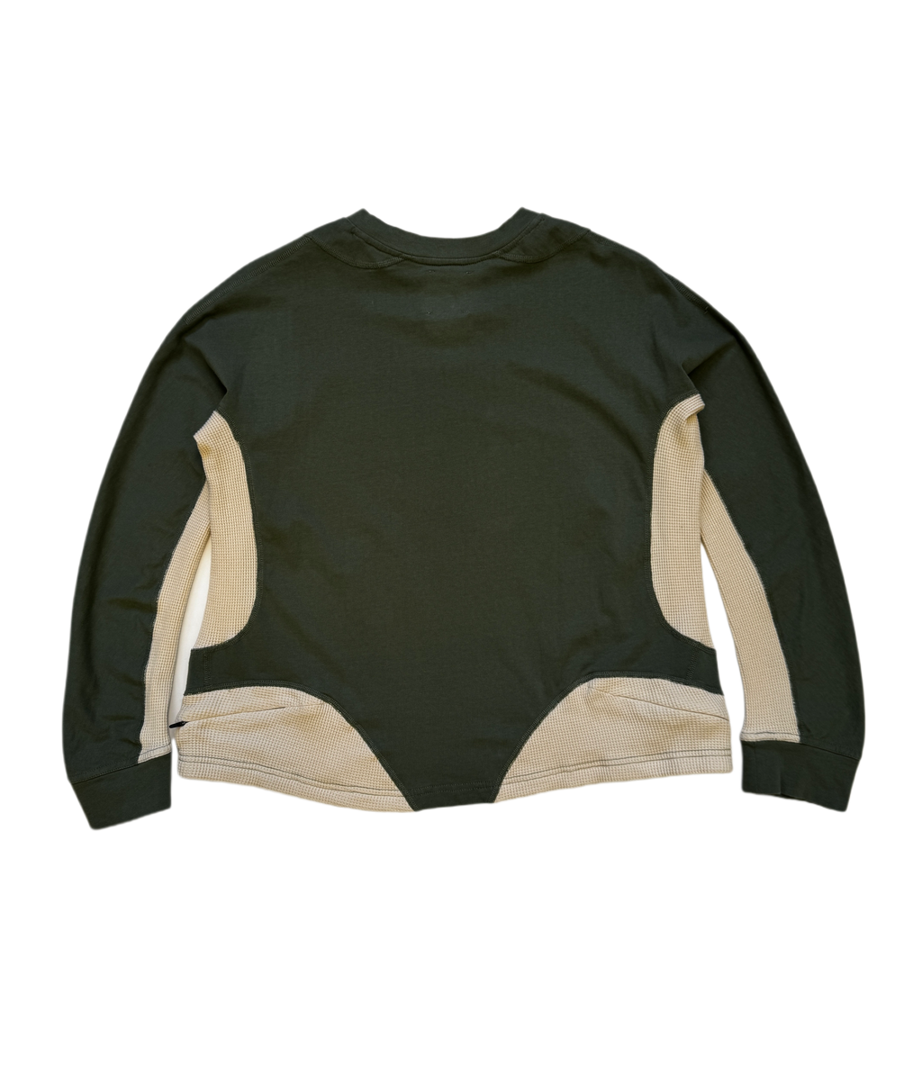 Goldwin Hybird Waffle Green Long Sleeve
