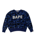 BAPE x Swarovski Blue Camo Crewneck