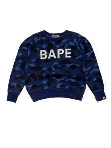 BAPE x Swarovski Blue Camo Crewneck