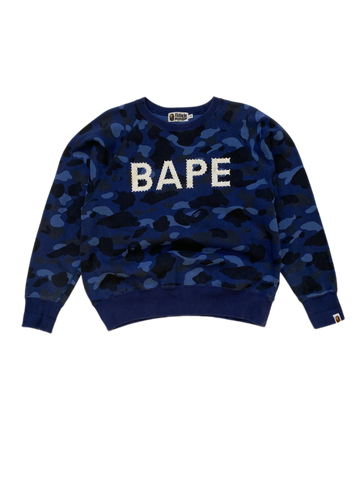 BAPE x Swarovski Blue Camo Crewneck