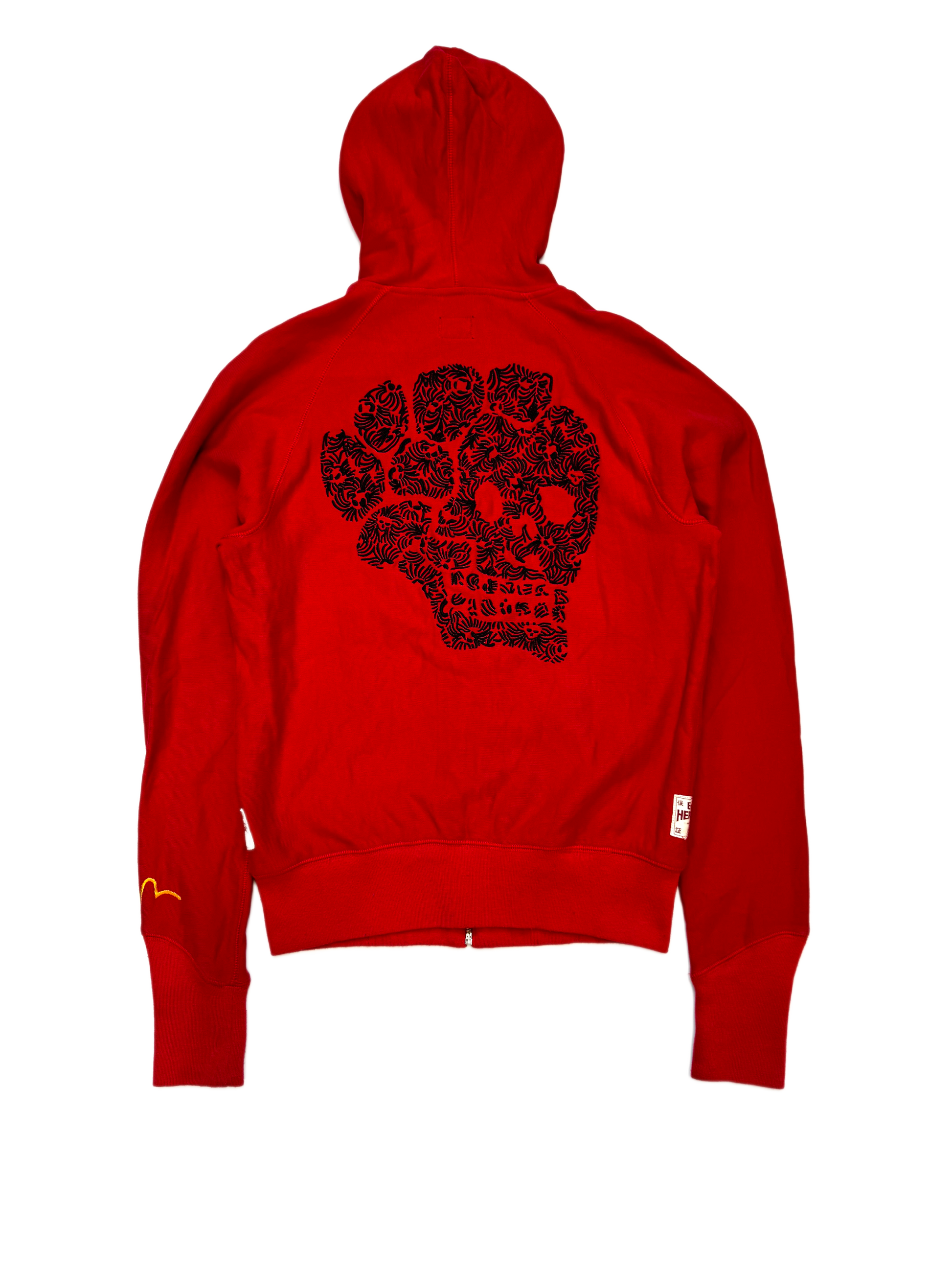 Evisu Red Skull Zip Hoodie