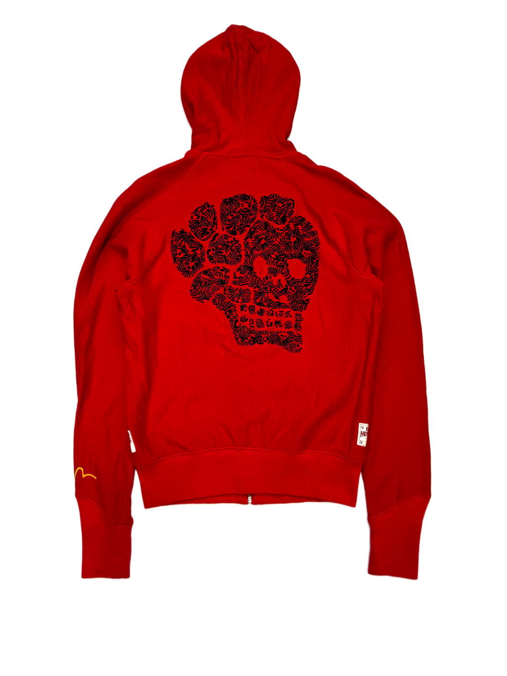 Evisu Red Skull Zip Hoodie