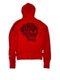 Evisu Red Skull Zip Hoodie