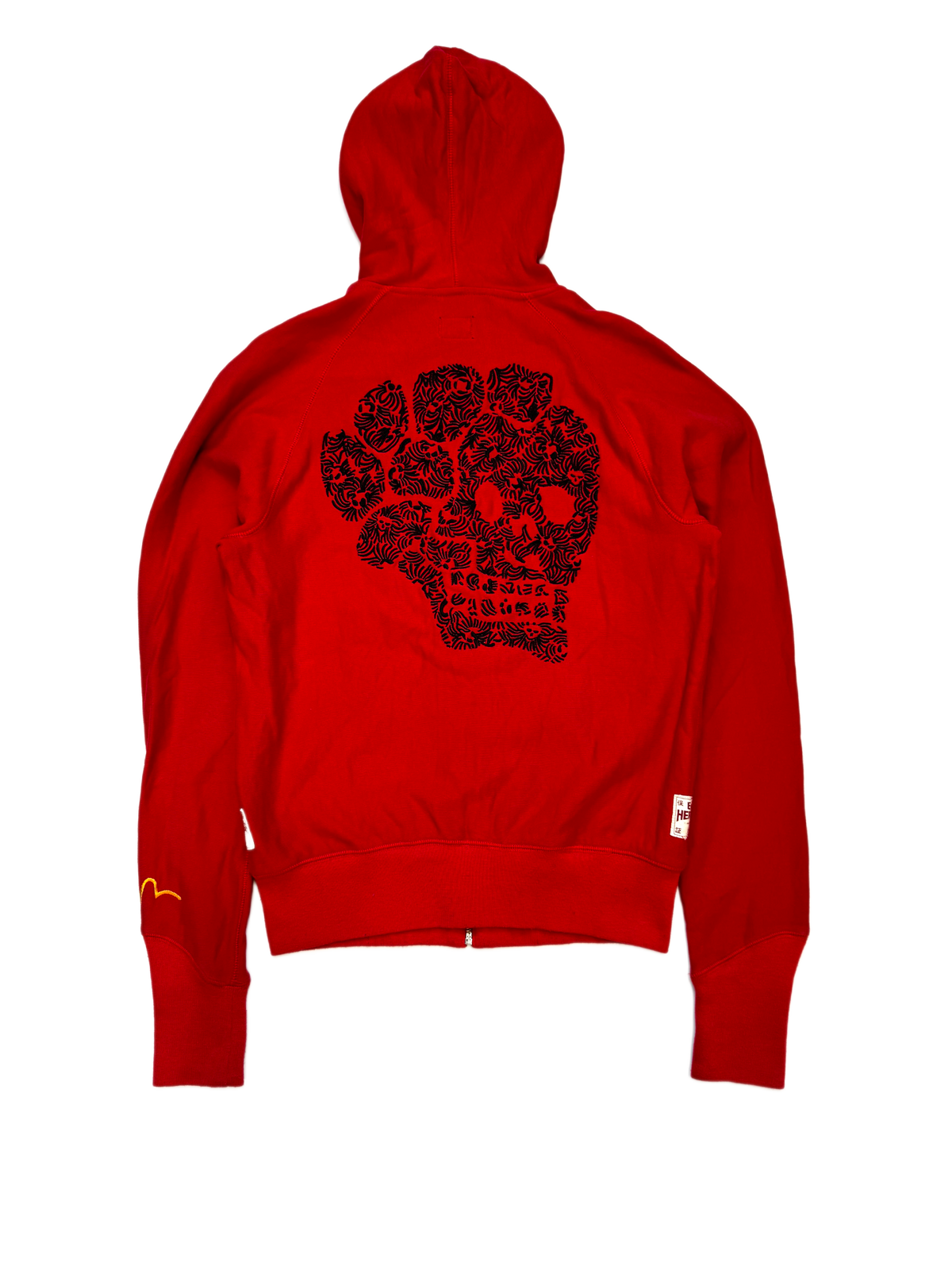 Evisu Red Skull Zip Hoodie