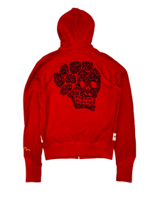 Evisu Red Skull Zip Hoodie