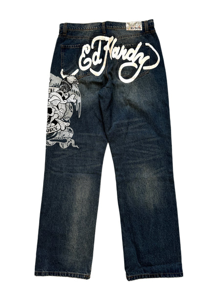 Ed Hardy Baggy Washed Jean