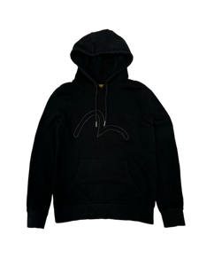 Evisu Black Seagull Black Hoodie