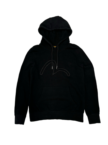 Evisu Black Seagull Black Hoodie