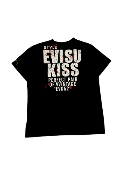 Evisu Kiss Black Tee