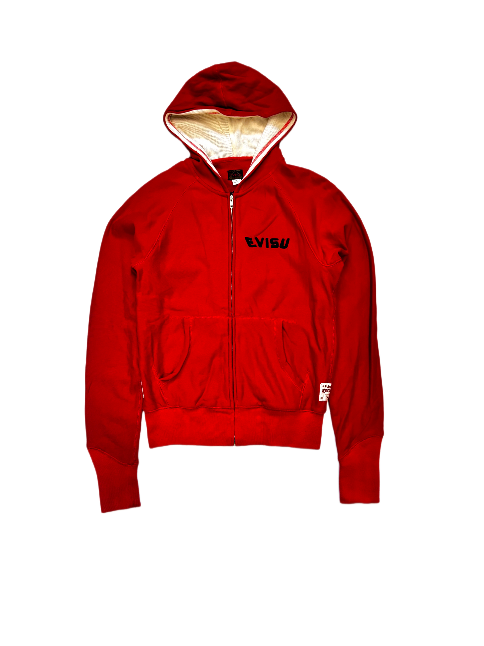 Evisu Red Skull Zip Hoodie