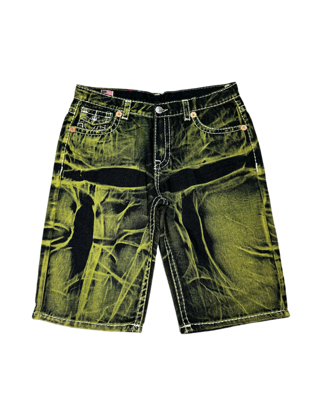True Religion Green Brushed Short Jort