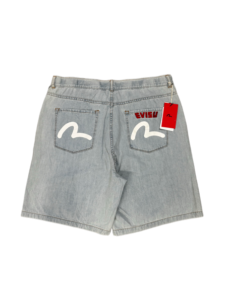 Evisu Light Washed Denim Short