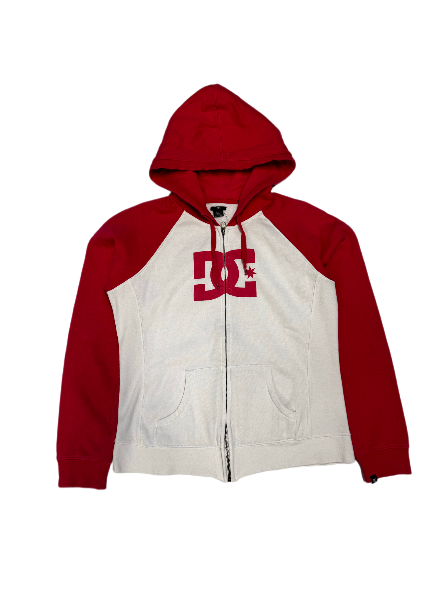 DC Pink White Zip Hoodie