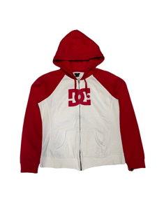 DC Pink White Zip Hoodie