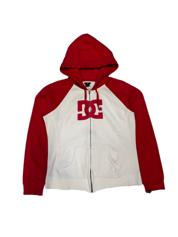 DC Pink White Zip Hoodie