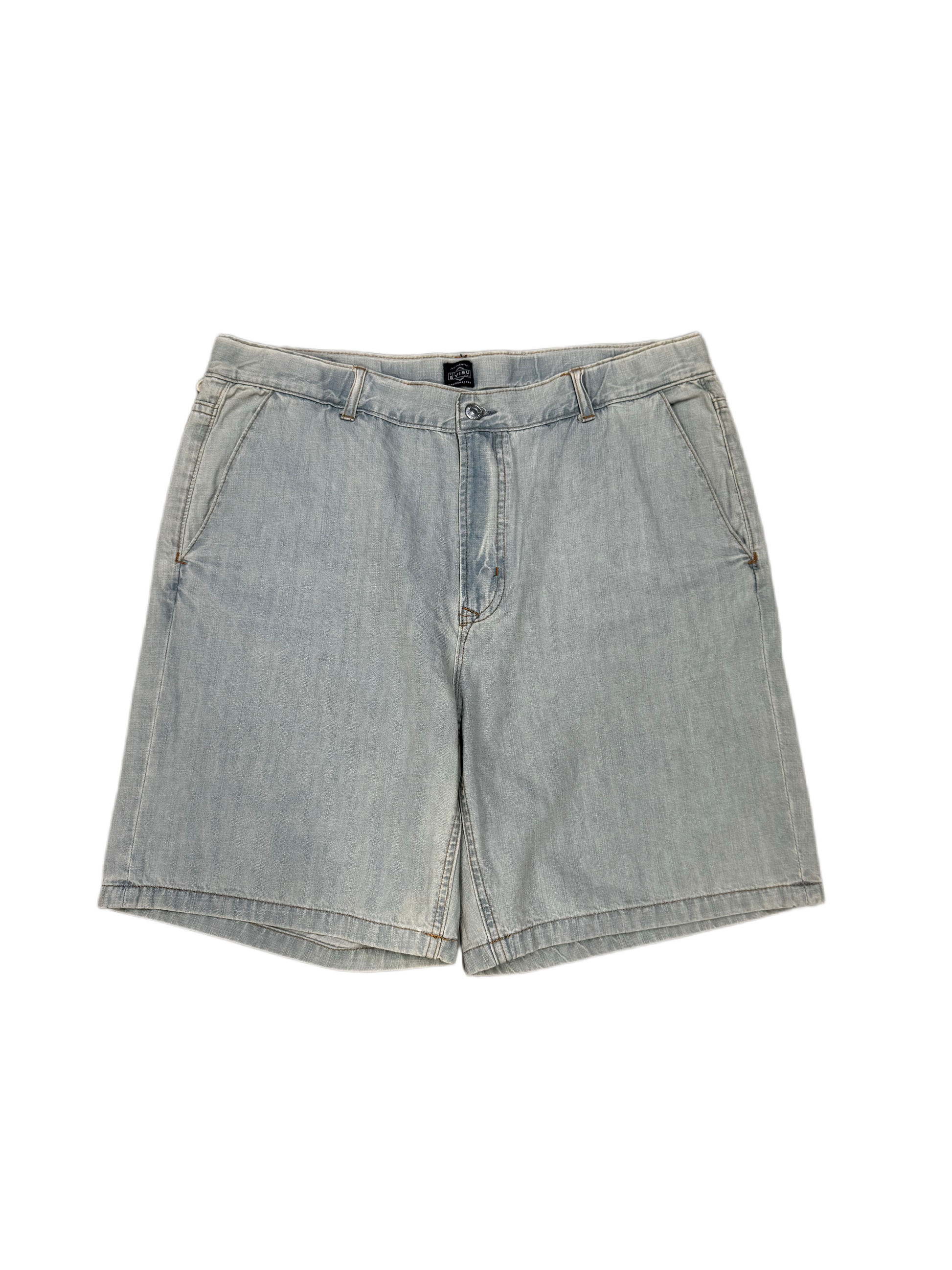 Evisu Light Washed Denim Short