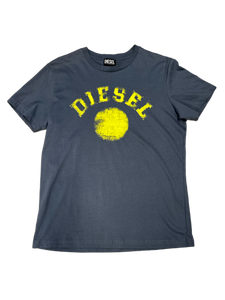 Diesel Navy Yellow Spell-out Tee