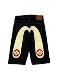 Evisu No.3 White Daicock Denim Short Jort