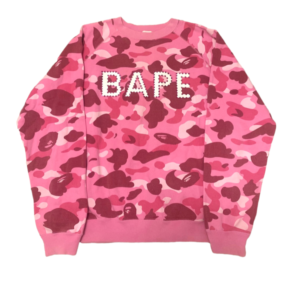 BAPE X Swarovski OG Pink Camo Crewneck – VV department