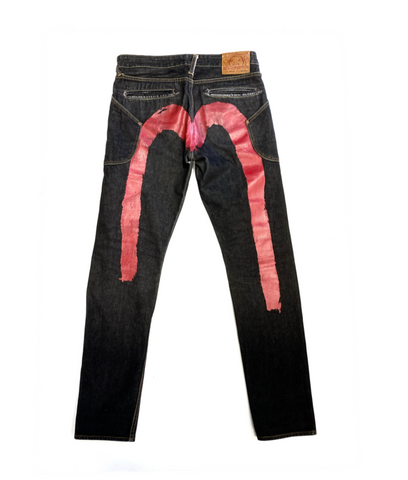 Evisu Red Brush Daicock Denim Jean