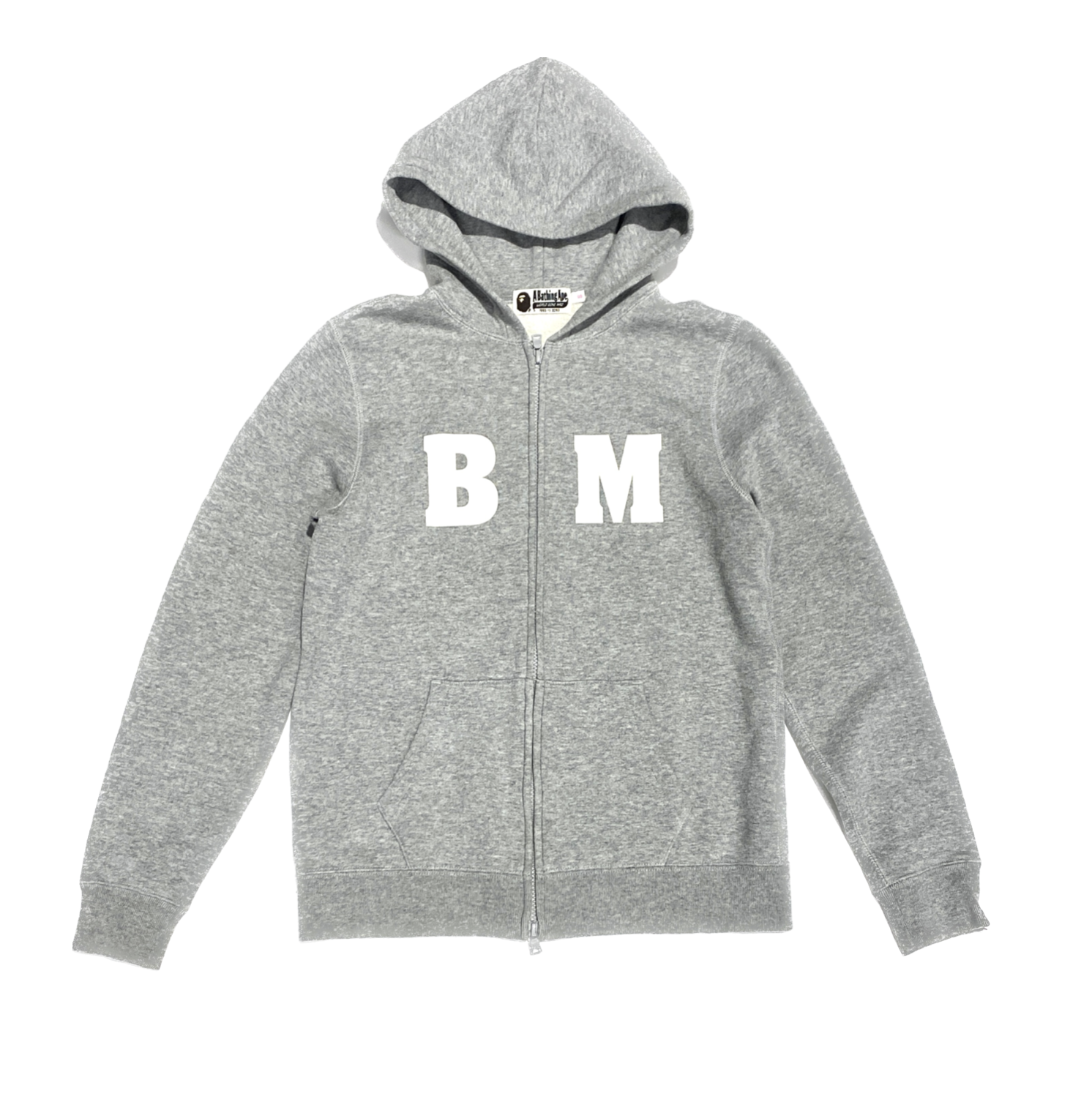 BAPE Grey BM Zip Hoodie