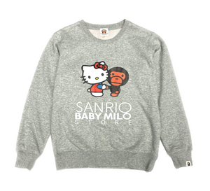 BAPE OG Milo x Hello Kitty  Grey Crewneck