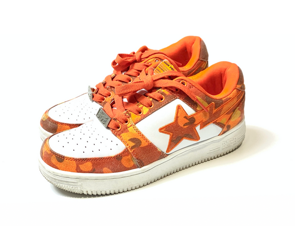 BAPE x Heron Preston Orange Camo BAPESTA