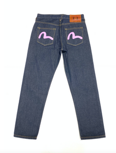 Evisu Purple Seagull Pocket NO.3 Raw Denim Jean