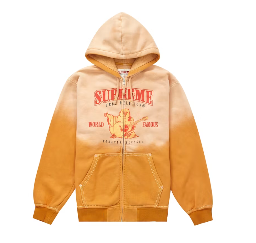 True Religion x Supreme Zip Hoodie Orange