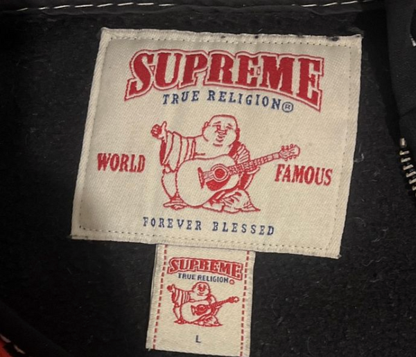 True Religion x Supreme Zip Hoodie Black