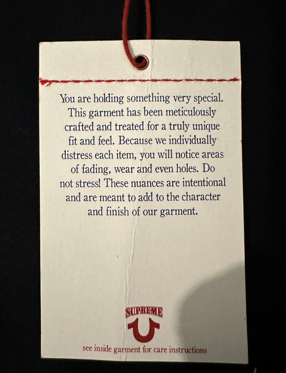 True Religion x Supreme Zip Hoodie Black