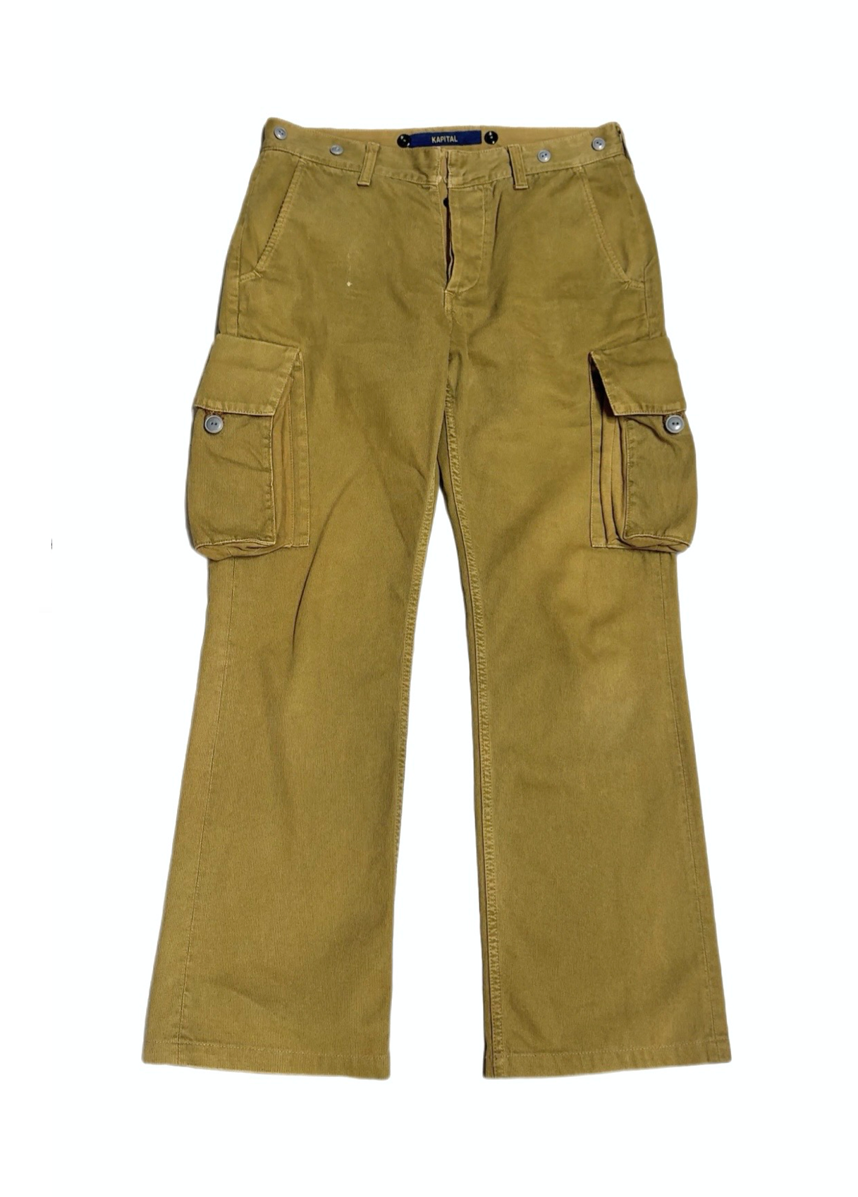 Kapital M65 Mustard Green Cargo Flare Pant