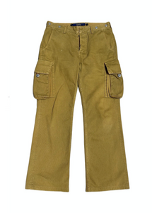 Kapital M65 Mustard Green Cargo Flare Pant