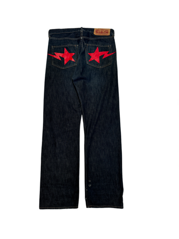 BAPE OG Red Star Denim Jean