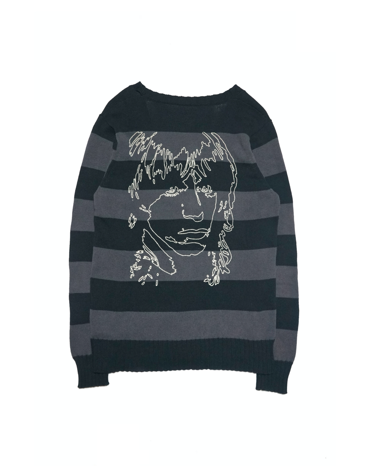 Hysteric Glamour Striped Embroidery Knit