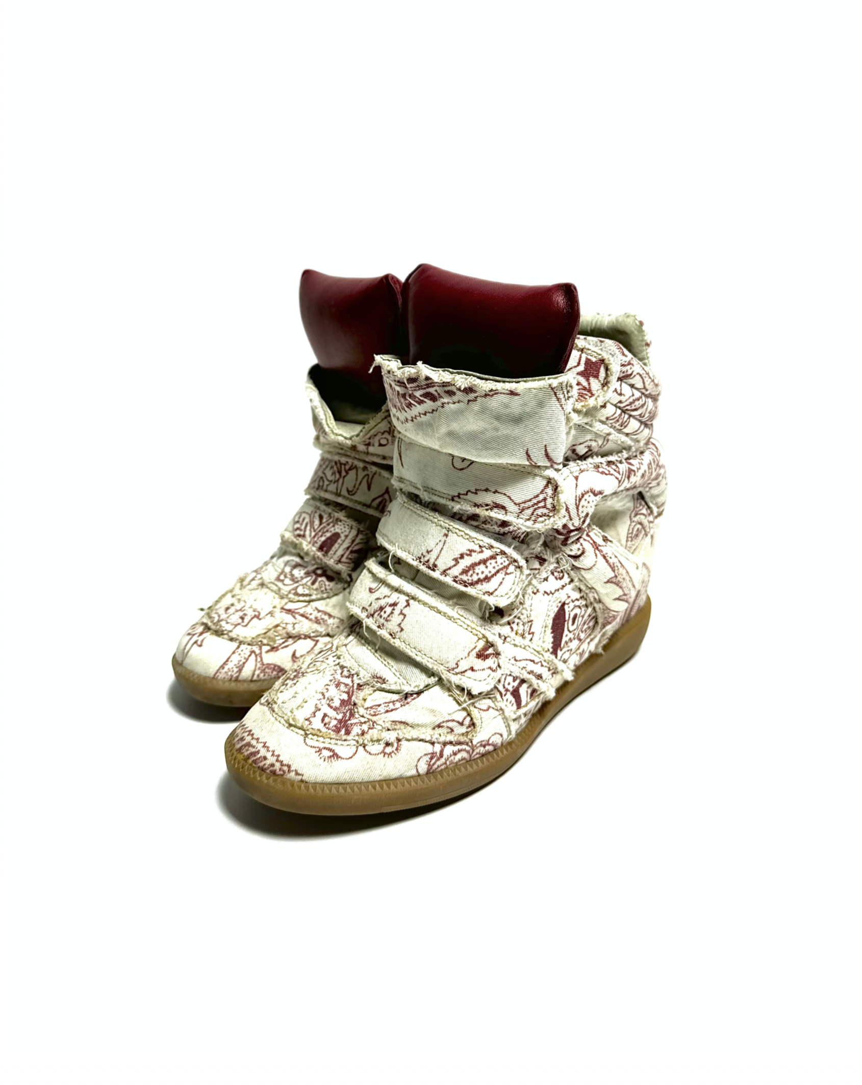 Isabel Marant Ecru Canaee Floral Print Shoe