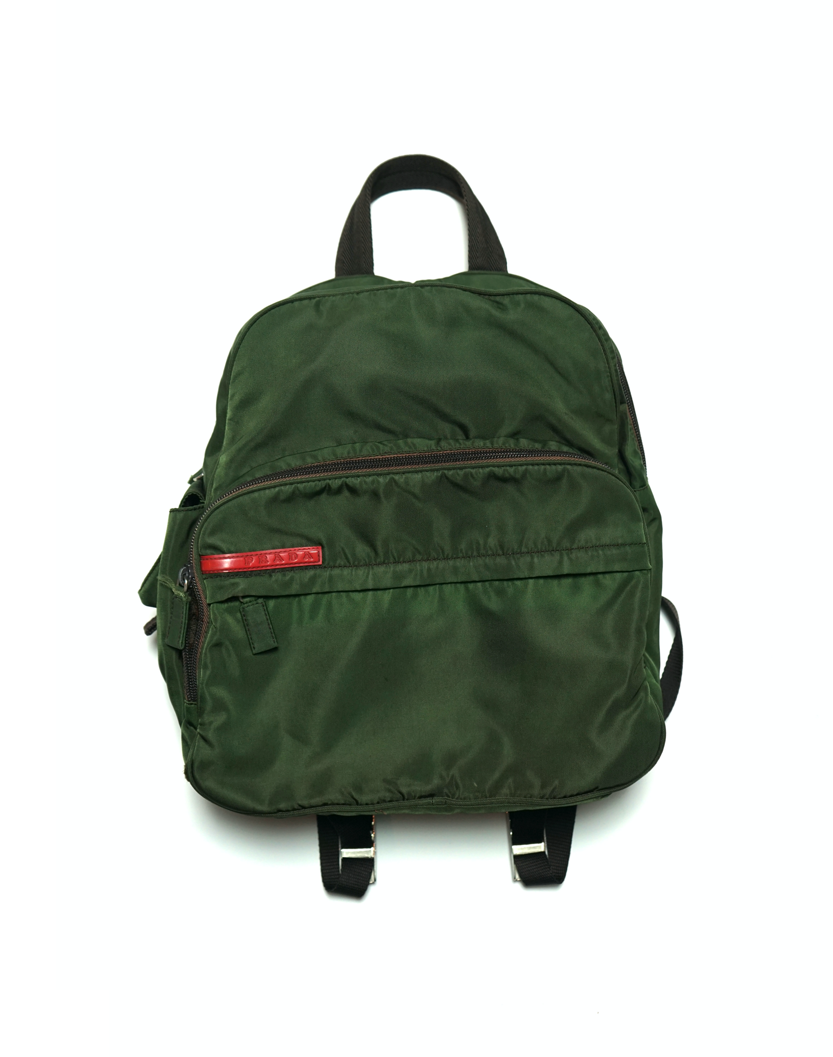 Prada Army Green Backpack