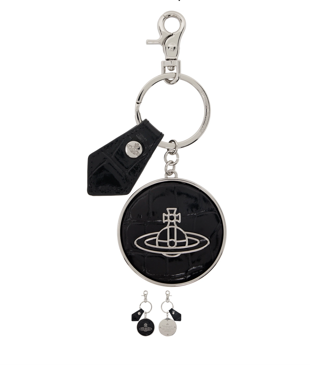 VIVIENNE WESTWOOD Silver & Black Thin Line Orb Keychain