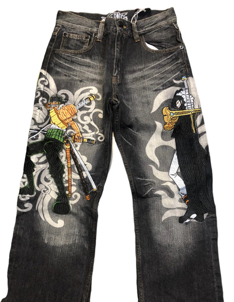 One Piece Zoro Embroidery Jean