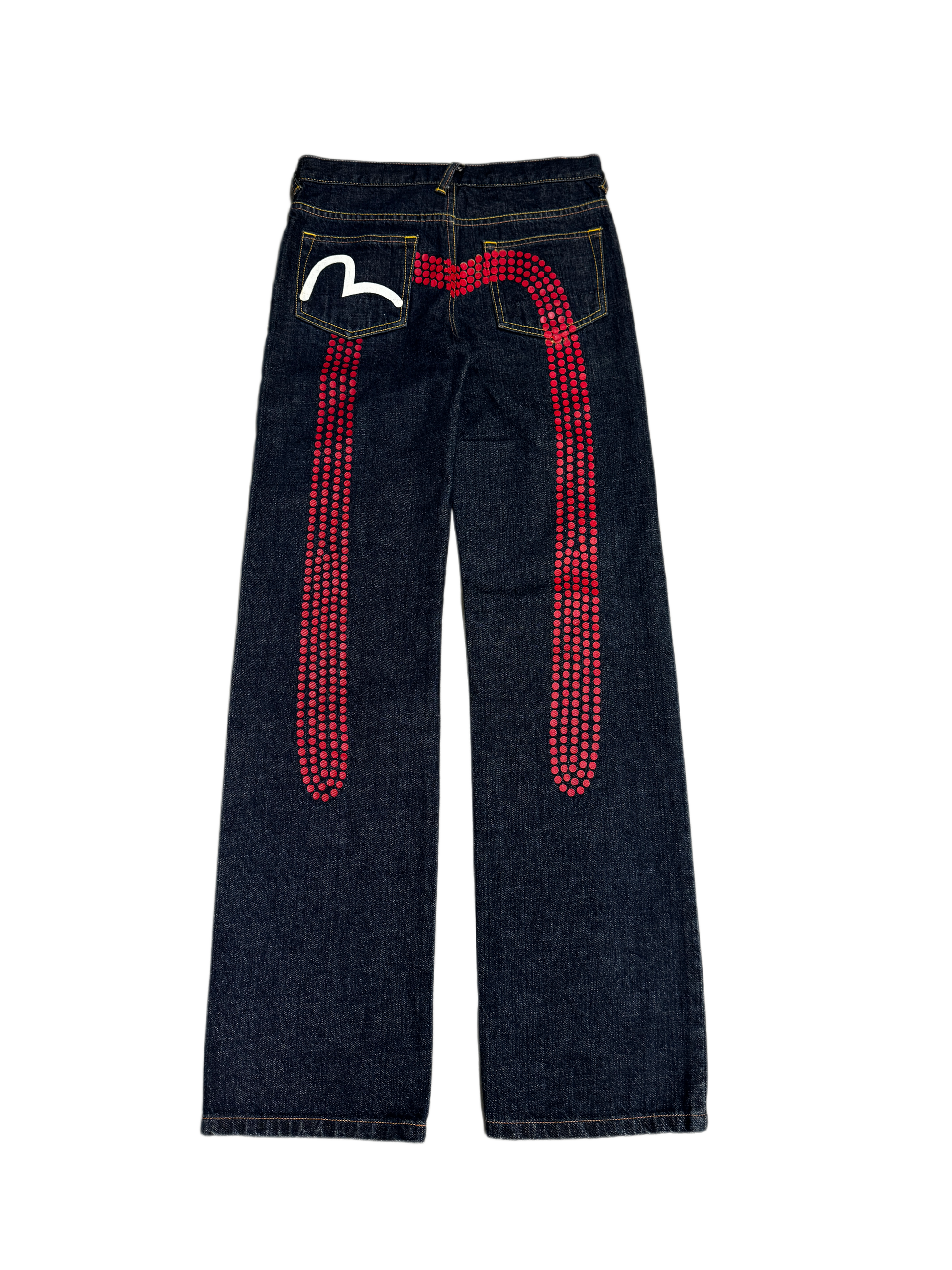 Evisu Long Red Dot Daicock Denim Jean
