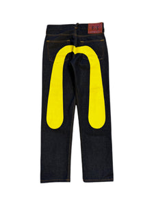 Evisu Yellow Daicock Raw Denim Jean