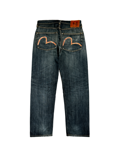 Evisu No.2 White Seagull Fire Denim Jean